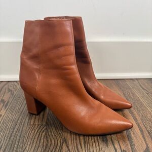 J. Crew Pointed Toe Sadie Ankle Leather Boots size 9